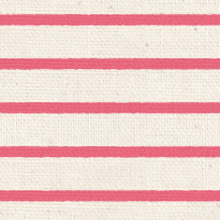 背景用壁紙　ネップ入りコットン　生成り　ピンク色ボーダー