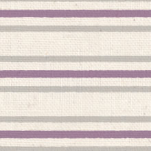 背景用壁紙　ネップ入りコットン　生成り　紫×灰色ボーダー