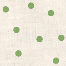 背景用壁紙　ナチュラルな綿生地　緑色ドット