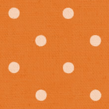 大きい水玉模様の模様の壁紙／オレンジ色×白