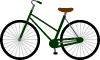 フリー素材/自転車のアイコン/緑