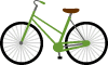 フリー素材/自転車のアイコン/黄緑